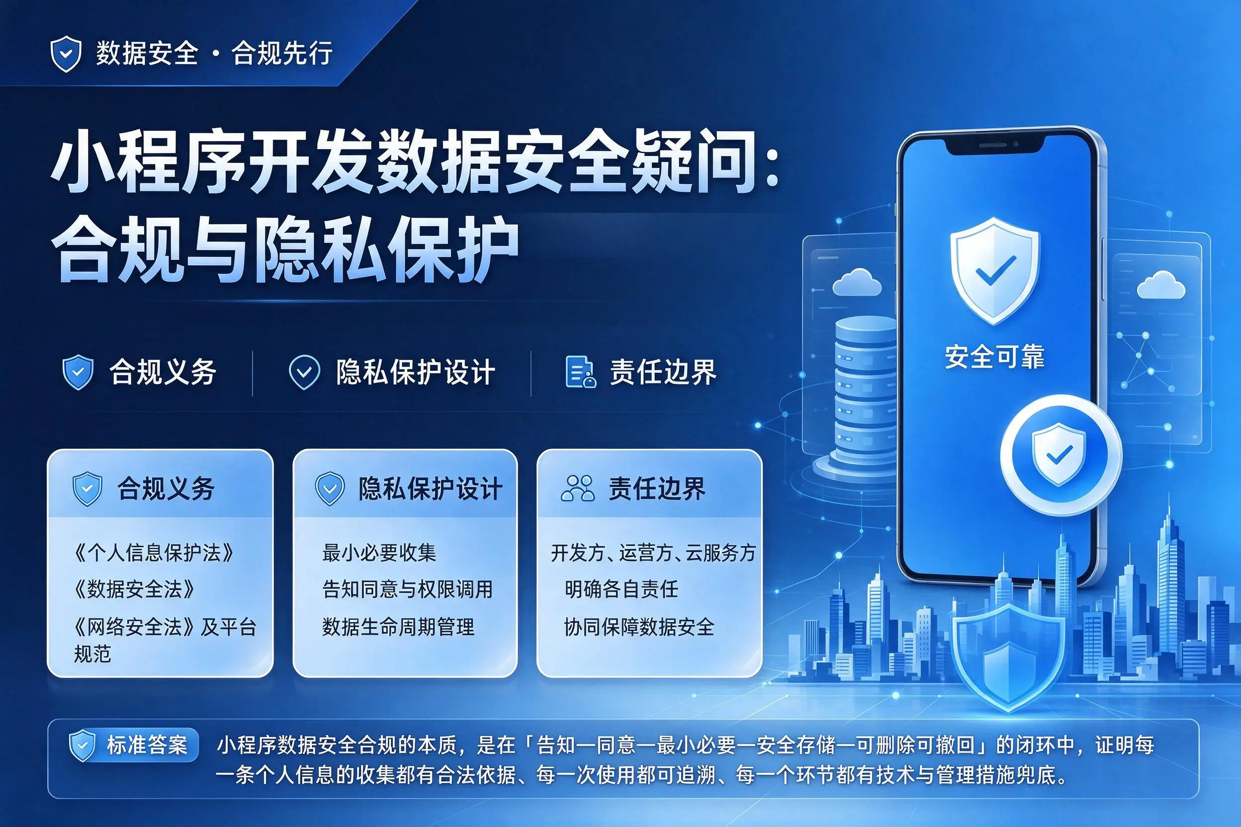 恩施小程序开发数据安全疑问:合规与隐私保护