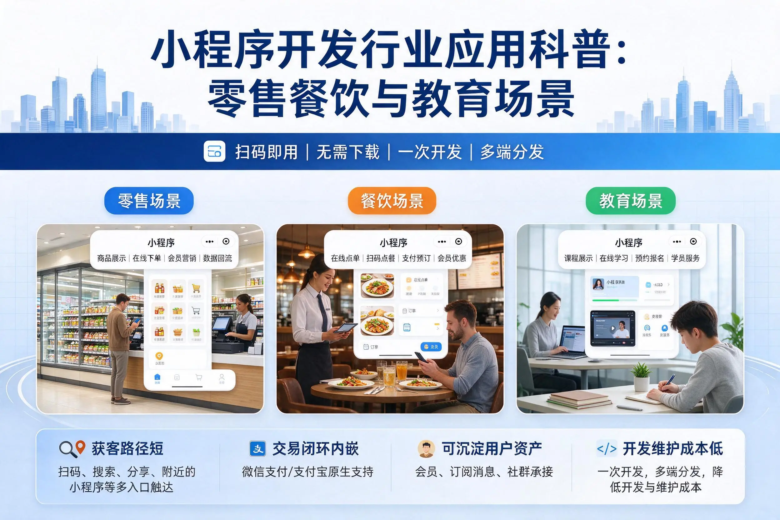 恩施小程序开发行业应用科普：零售餐饮与教育场景