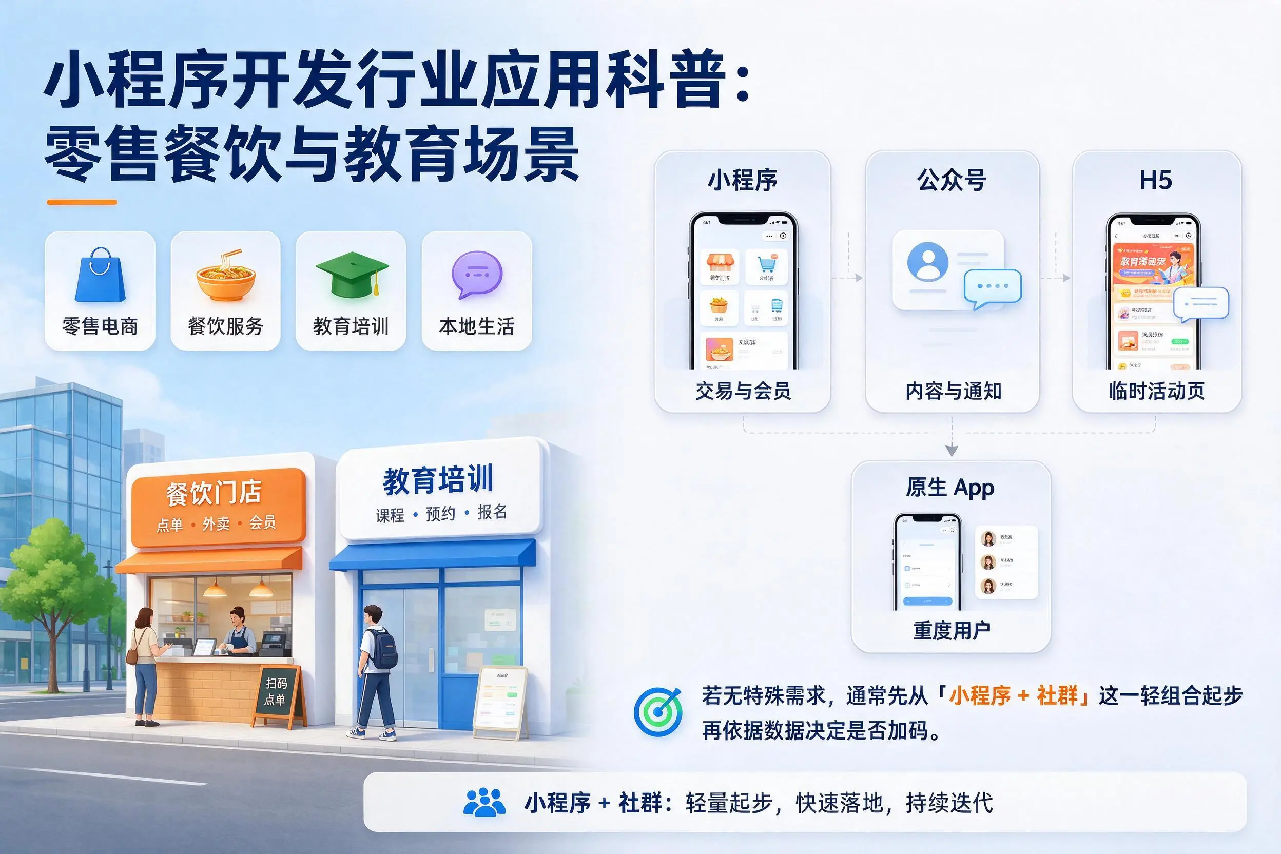恩施小程序开发行业应用科普：零售餐饮与教育场景