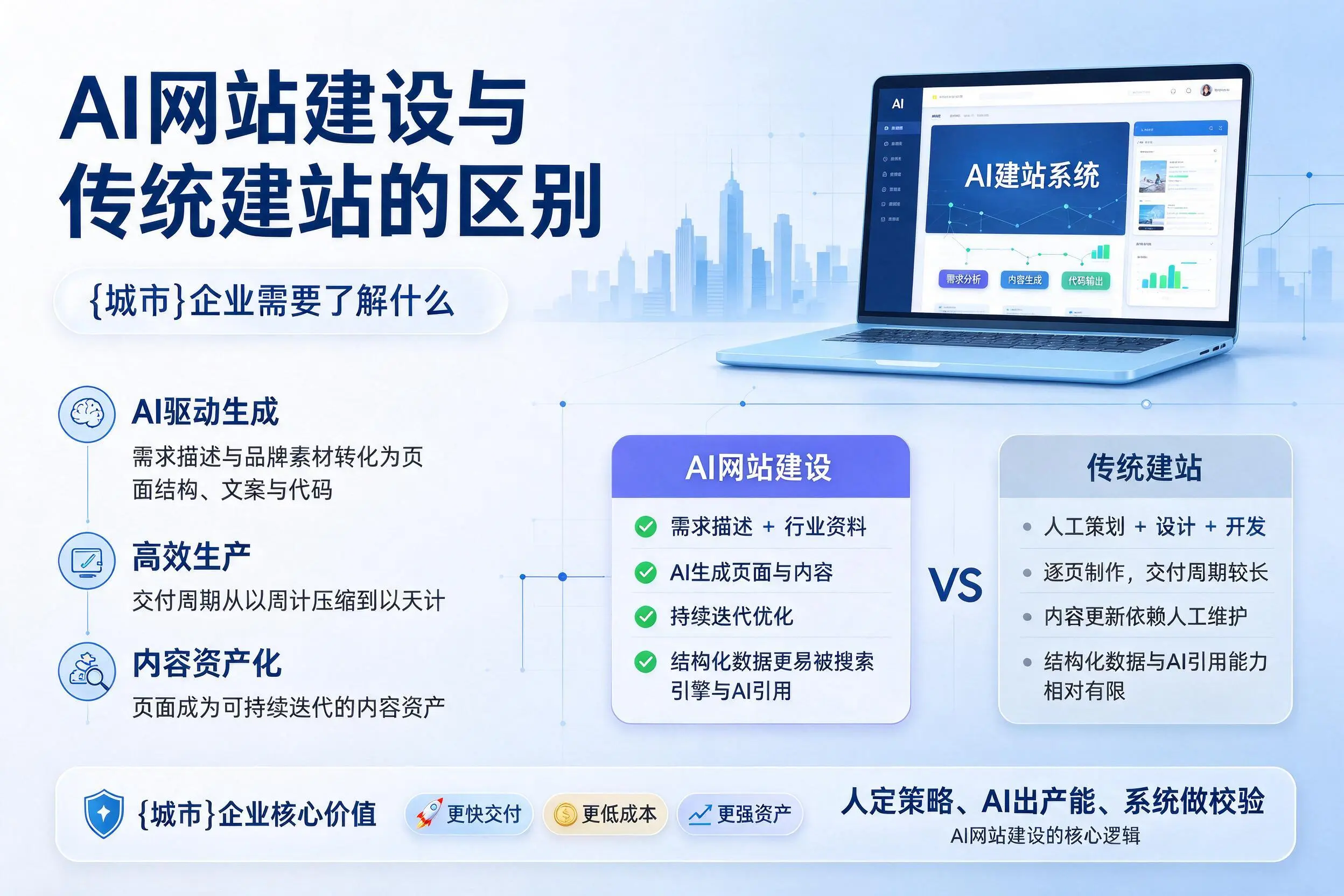 AI网站建设与传统建站的区别，恩施企业需要了解什么