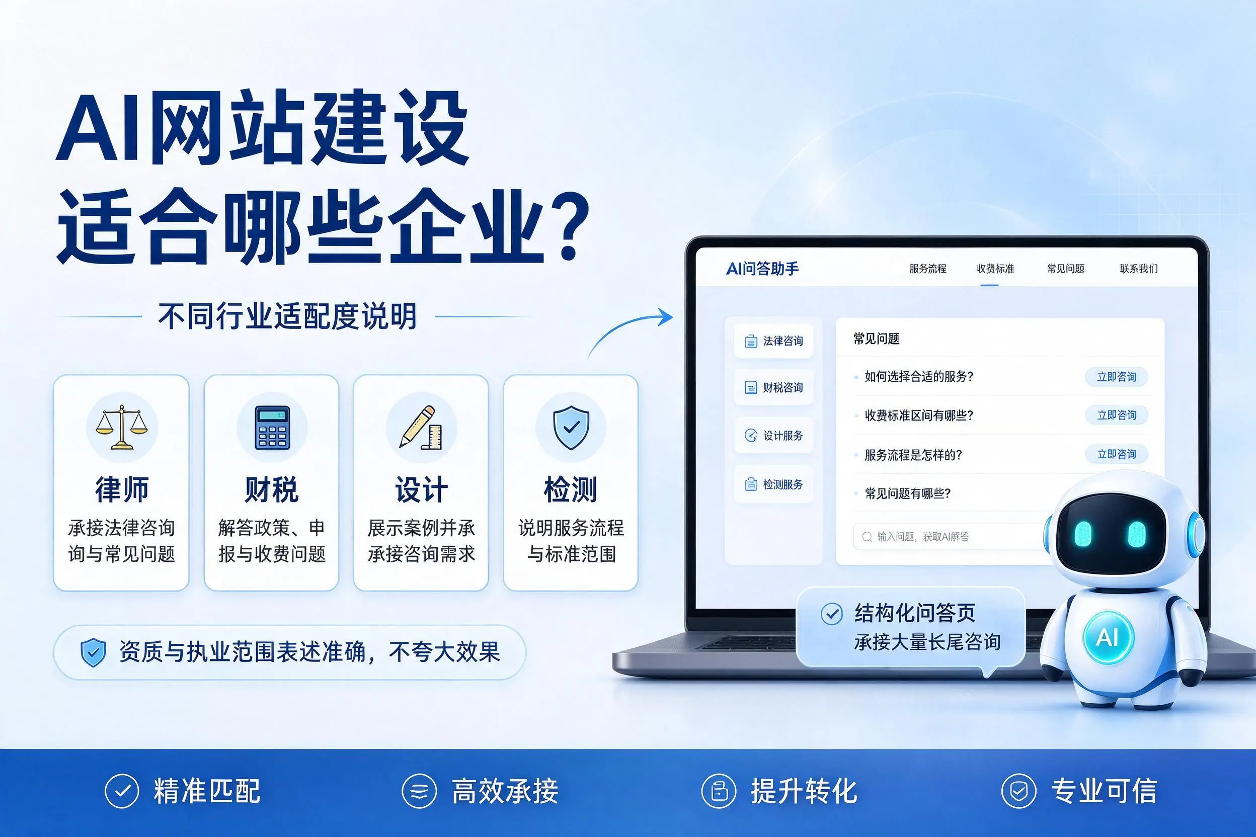 AI网站建设适合哪些企业？恩施不同行业适配度说明
